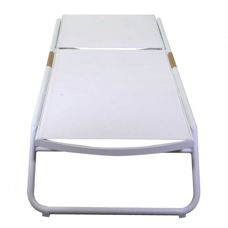 Lettino alluminio Medford bianco cm206x68h32/102