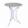 Tavolo mosaico metallo Frigole tondo con 2 sedie cm ø60h71