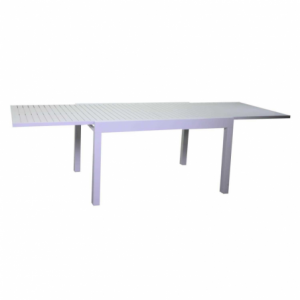 Tavolo alluminio Cleveland allungabile bianco cm125/250x75h75