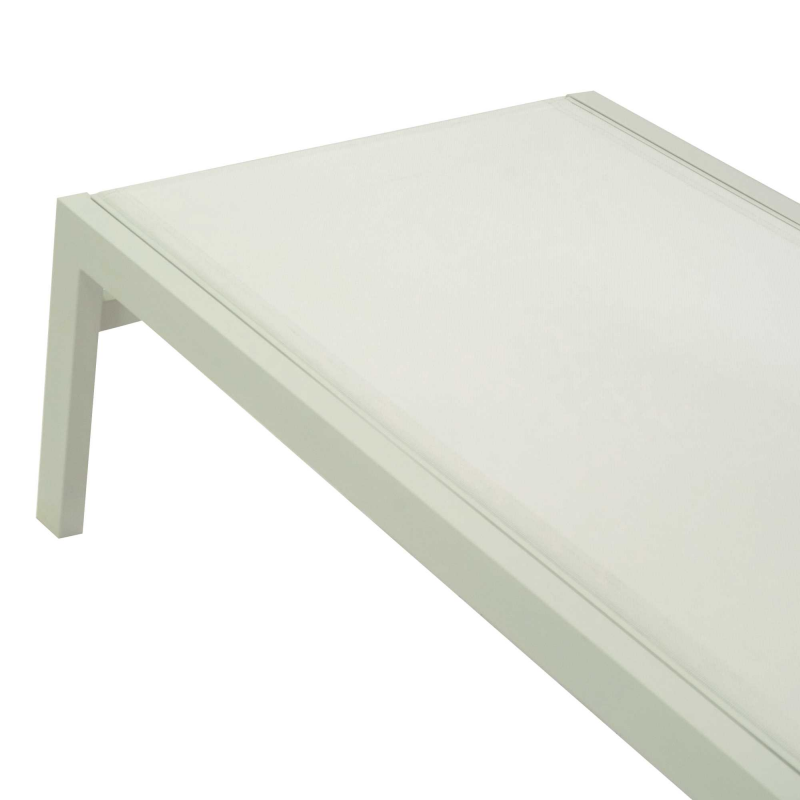 Lettino alluminio textilene Altamura smontabile bianco cm191/203,5x65/70h42,5/97