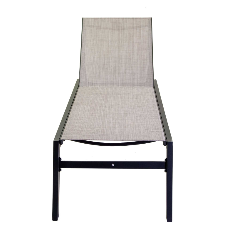Lettino alluminio textilene Altamura antracite cm191/203,5x65/70h42,5/97