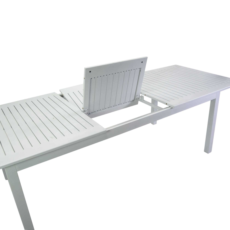 Tavolo alluminio Monterey allungabile bianco cm220/280x100h75