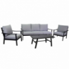 Salotto alluminio Shelton 3 posti antracite