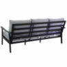 Salotto alluminio Shelton 3 posti antracite