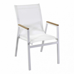 Poltrona alluminio Idaho Plus bianco cm 53x65h43/62/87