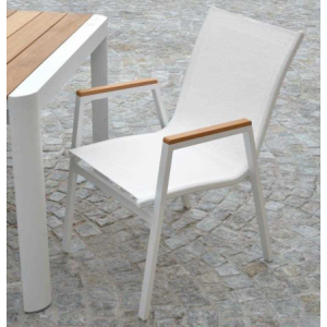 Zoom Poltrona alluminio Idaho Plus bianco cm 53x65h43/62/87