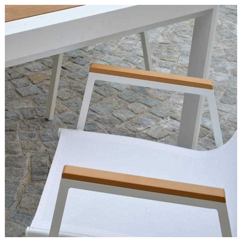 Poltrona alluminio Idaho Plus bianco cm53x65h43/62/87