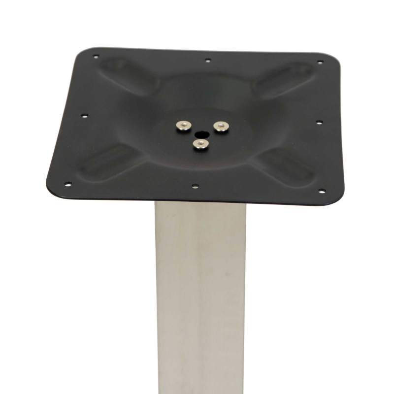 Base tavolo acciaio colore inox quadro cm40x40h72