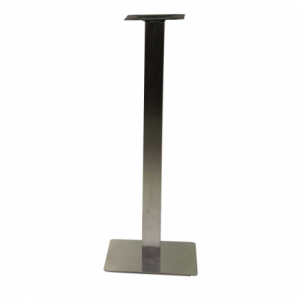 Base tavolo bar acciaio grigio metallizzato quadro cm40x40h108