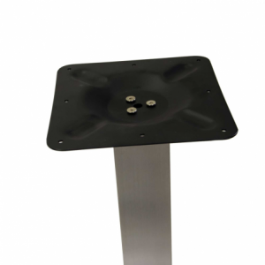 Base tavolo bar acciaio grigio metallizzato quadro cm40x40h108