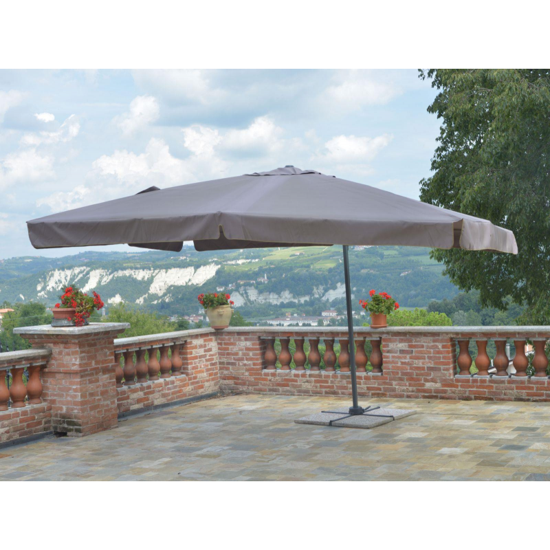 Ombrellone alluminio michigan palo laterale 3x4h2,8m sabbia