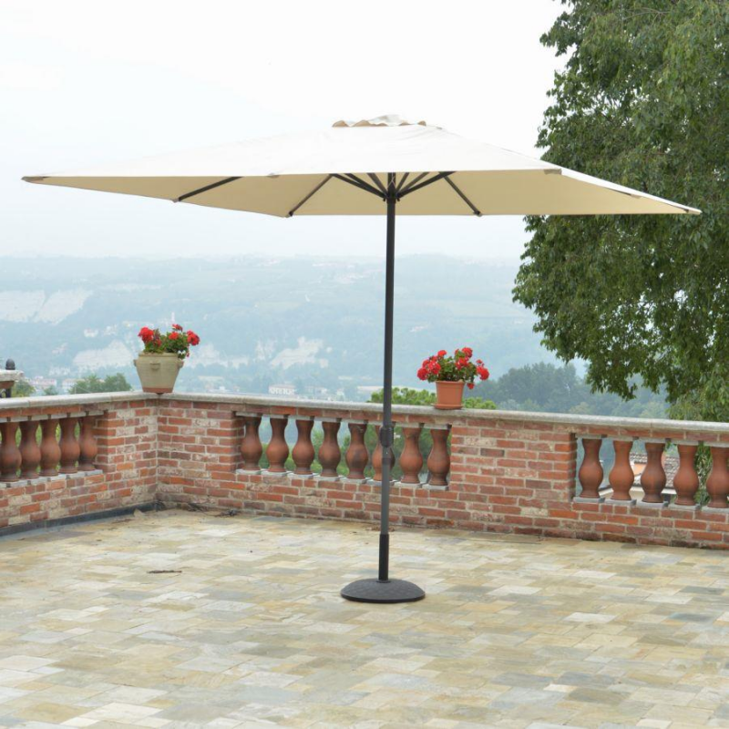 Ombrellone palo centrale 2x3m sabbia alluminio michigan (no base)