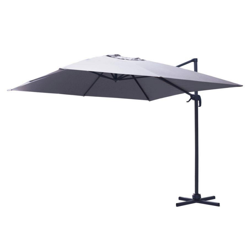 Ombrellone alluminio montana 4x4h2,95m grigio palo laterale