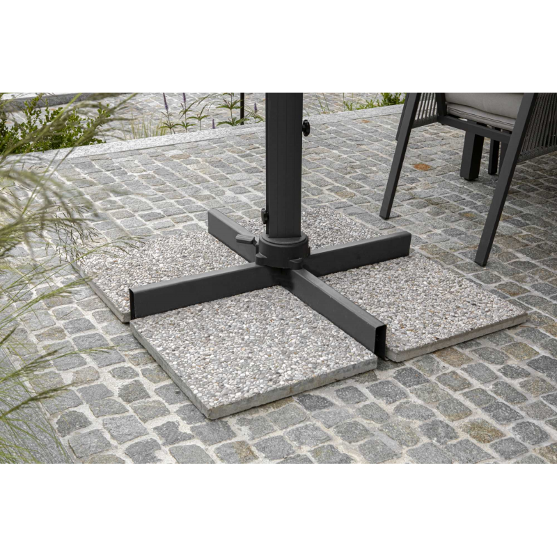 Ombrellone alluminio montana 3x4h2,85m sabbia palo laterale