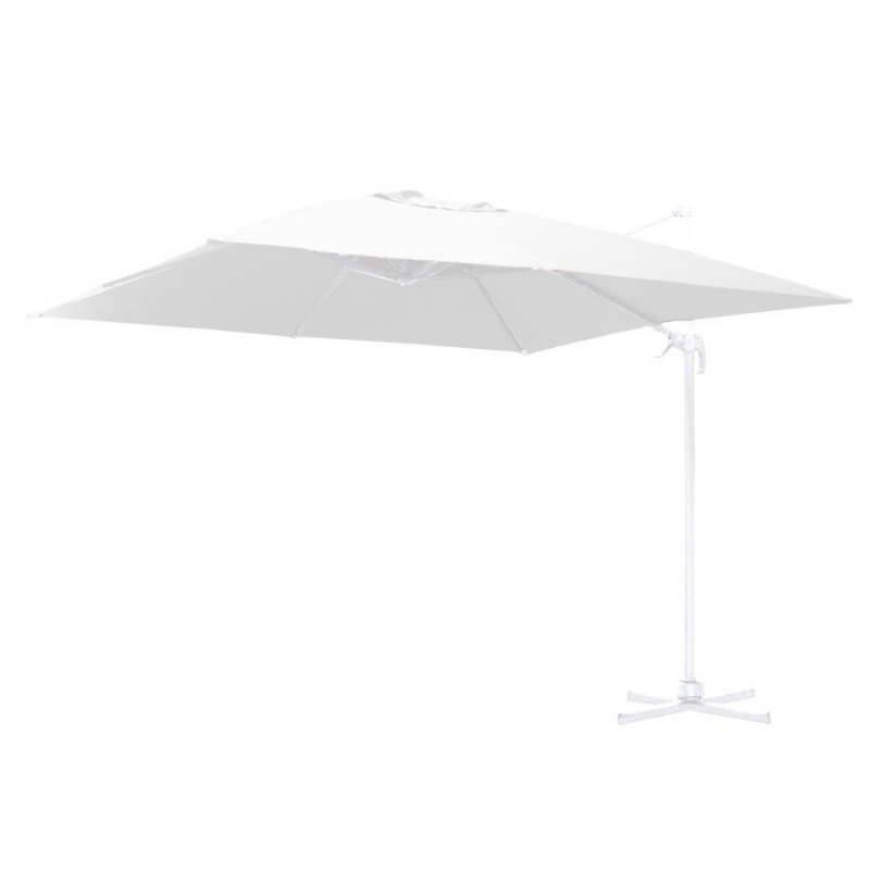 Ombrellone alluminio montana 3x3h2,65m bianco panna palo laterale