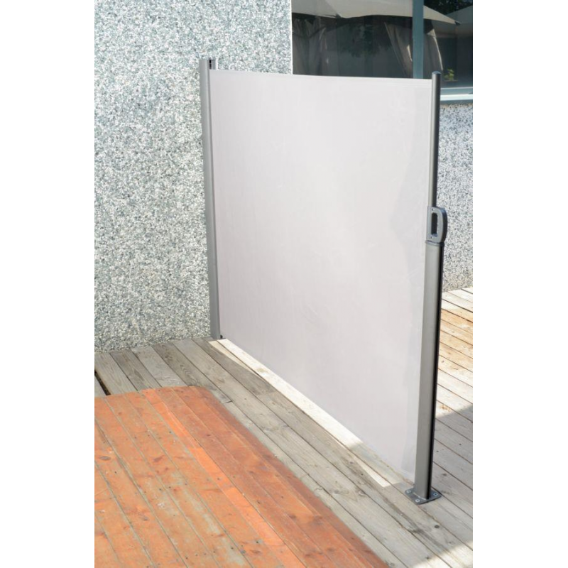 Tenda laterale cm300x140 alluminio antracite tessuto grigio