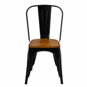 Zoom Sedia ferro new bristol nero seduta legno cm 43x43h45/84