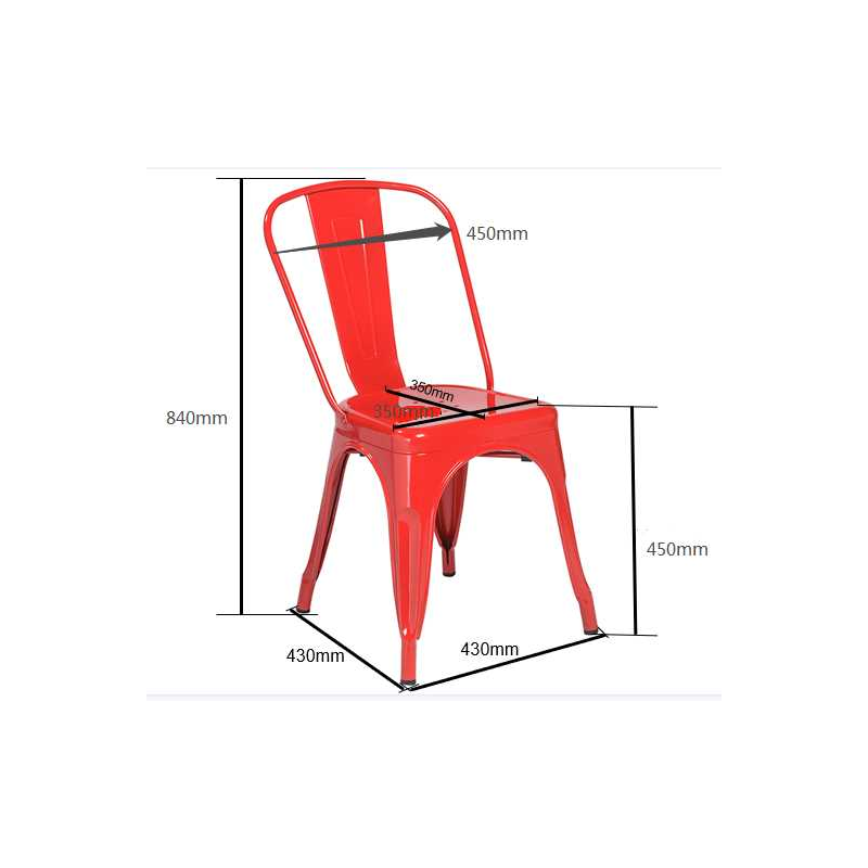 Sedia ferro new bristol nero seduta legno cm43x43h45/84
