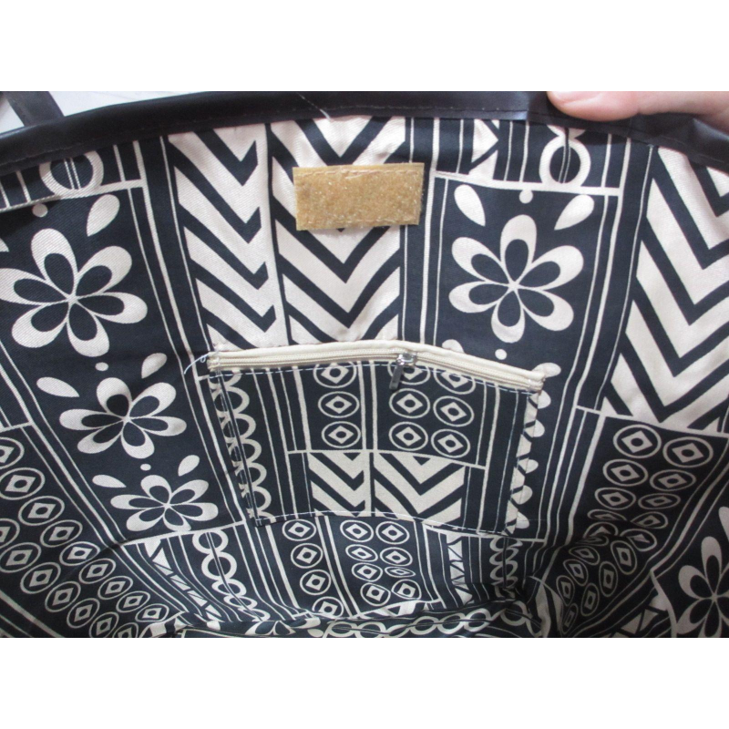 Borsa tessuto marrone cm 30h34x3