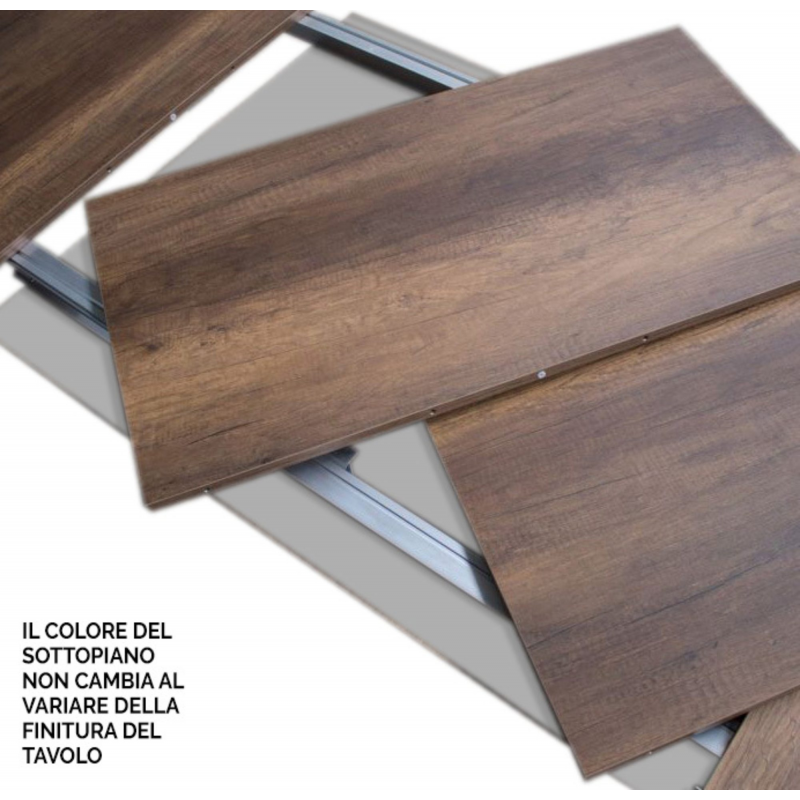 Tavolo allungabile 90x90/246 cm Tecno Premium telaio Antracite