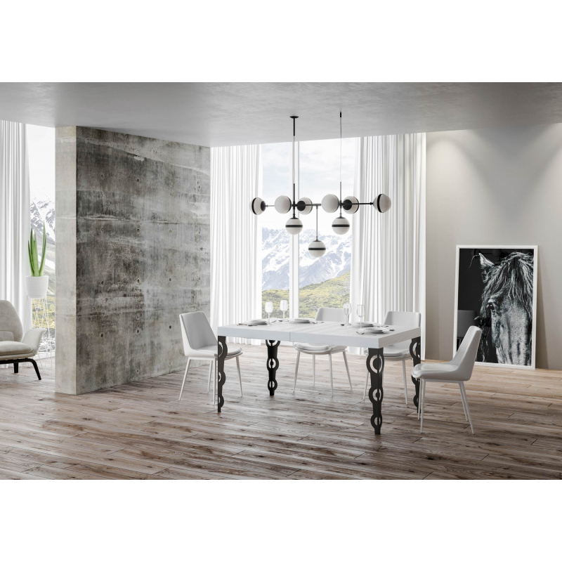 Tavolo allungabile 90x120/224 cm Karamay Premium telaio Antracite