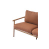 Salotto Cartagena Alluminio Effetto Legno Cuscini Rossi Moia
