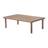 Salotto Cartagena Alluminio Effetto Legno Cuscini Rossi Moia