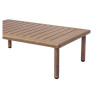 Salotto Cartagena Alluminio Effetto Legno Cuscini Rossi Moia