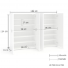 Scarpiera a 4 ante con 5+5 ripiani MISTER made in Italy