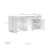 Sideboard a 3 ante con 1 cassetto MISTER GIORNO made in Italy