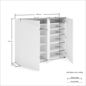 Zoom Mobiletto con 3 ante TANGO made in Italy