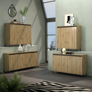 Zoom Sideboard a 3 ante artisan GENIO made in Italy