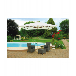 Ombrellone 3x3m legno extra poli verde Moia palo centrale