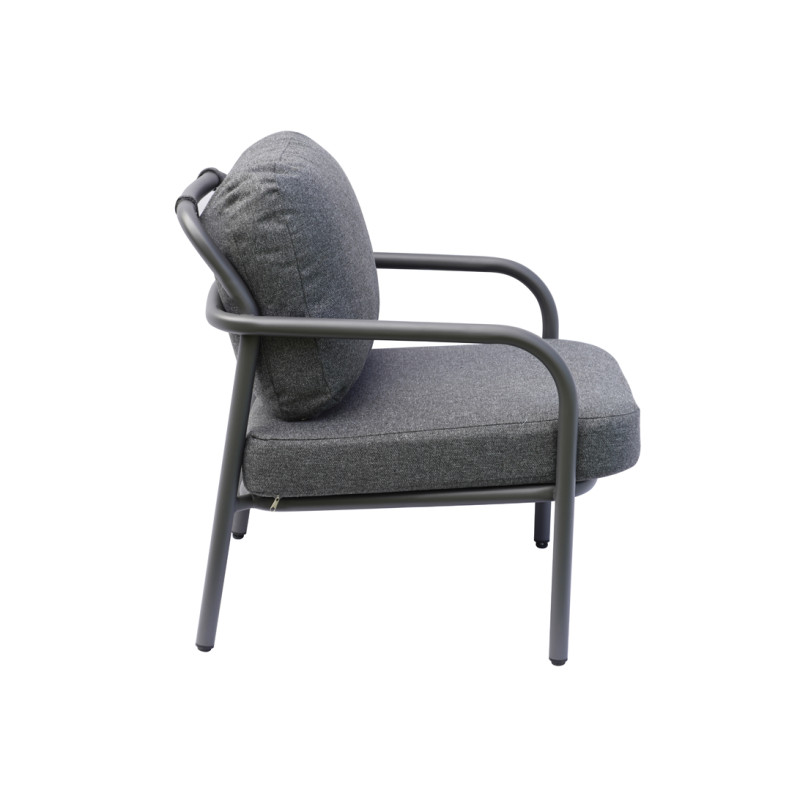Salotto Almeria Alluminio Antracite Tavolino Gress Moia