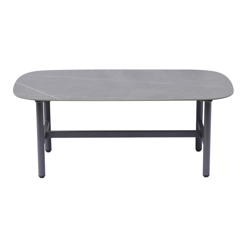 Salotto Almeria Alluminio Antracite Tavolino Gress Moia
