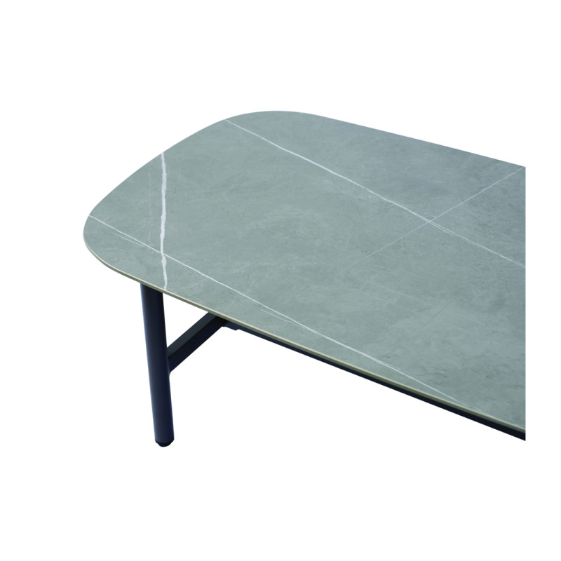 Salotto Almeria Alluminio Antracite Tavolino Gress Moia