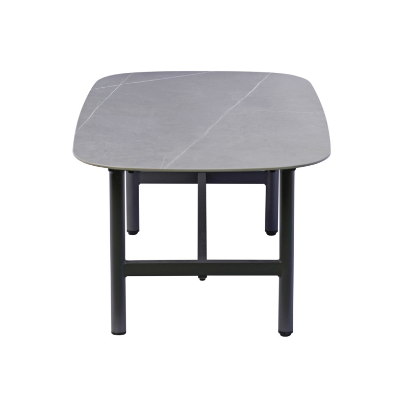 Salotto Almeria Alluminio Antracite Tavolino Gress Moia