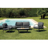 Salotto Almeria Alluminio Antracite Tavolino Gress Moia