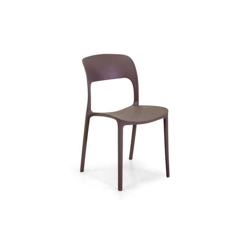 Sedia polipropilene Risto tortora cm 47x52h83