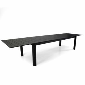 Tavolo alluminio allungabile Salomon antracite cm 266/331/396x110h75