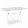 Tavolo metallo Leila bianco rettangolare cm 120x60h75