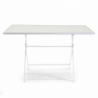Tavolo metallo Leila bianco rettangolare cm 120x60h75