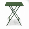 Tavolo metallo rovigo pieghevole verde cm 60x60h72