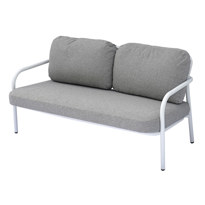 Salotto Almeria Alluminio Bianco Tavolino Gress Moia