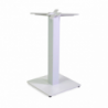 Base tavolo acciaio top ghisa Trevor bianco quadro cm 40x40h72