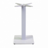 Base tavolo acciaio top ghisa Trevor bianco quadro cm 40x40h72