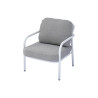 Salotto Almeria Alluminio Bianco Tavolino Gress Moia