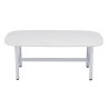 Salotto Almeria Alluminio Bianco Tavolino Gress Moia