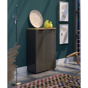 Zoom Scarpiera 2 ante IDEA antracite-rovere made in Italy