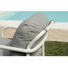 Salotto Almeria Alluminio Bianco Tavolino Gress Moia